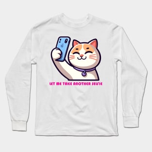 Cat Selfie Long Sleeve T-Shirt